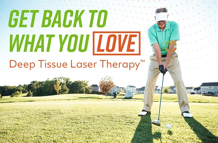 Chiropractic Lantern Lane, Conyngham PA Deep Tissue Laser Therapy Golfer